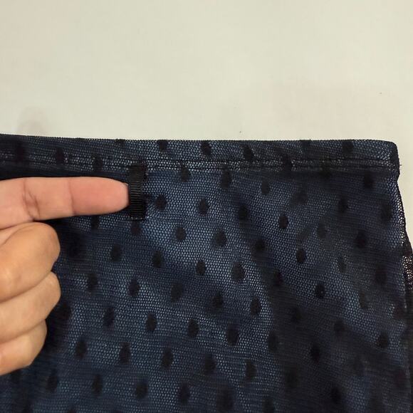 Express M Y2K Swiss Dot Mesh Ruffle Hem Pencil Skirt Fairy Whimsygoth - Picture 8 of 9